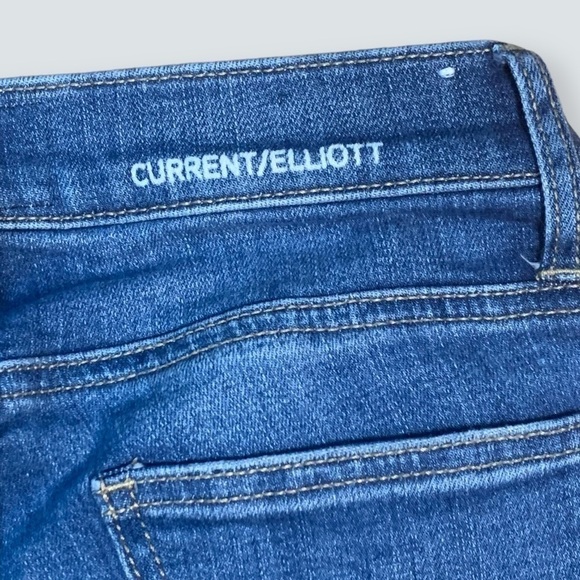 CURRENT/ELLIOTT Women’s Jeans Size 24 Slim Straight Blue Distressed - Picture 8 of 11